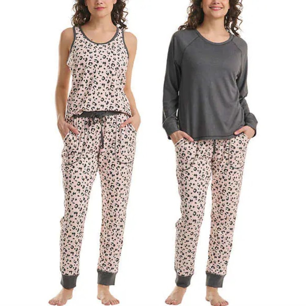 NWoT Live Love Lounge Women's 3 Piece Pajama Lounge Set Pink Size M $75 FFF030